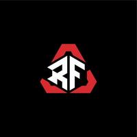 RF initial logo esport team concept ideas vector