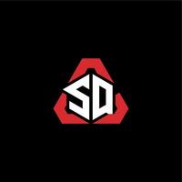 SQ initial logo esport team concept ideas vector