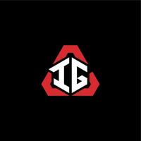 IG initial logo esport team concept ideas vector