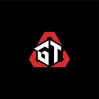 GT initial logo esport team concept ideas vector