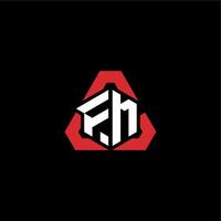 FM initial logo esport team concept ideas vector