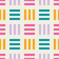 Essential geometric printable seamless pattern with abstract Minimal elegant line form stroke shapes in vibrant colors. Modern simple background in minimalist mid century style vector wall art