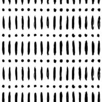 Aesthetic Contemporary printable seamless pattern with abstract line, dot, shape brush stroke in black and white colors. Boho background in minimalist style vector Illustration for wallpaper fabric