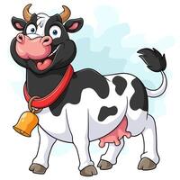 Cartoon cow isolated on white background vector