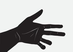 AI generated Silhouette of a hand vector