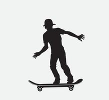 ai generado skater silueta vector