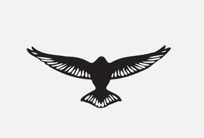 AI generated Silhouette bird isolated on white vector