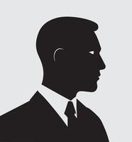 AI generated silhouette of a man vector