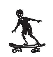 ai generado skater silueta vector