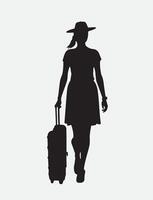 AI generated Silhouette of a person vector