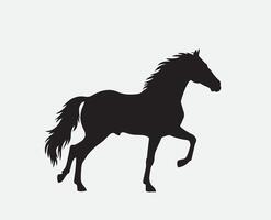 AI generated Horse silhouette isolated on white vector