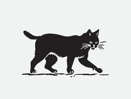 ai generado gato silueta vector