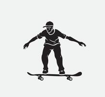 ai generado skater silueta vector