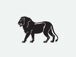 AI generated illustration of a lion silhouette vector