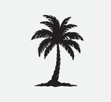 AI generated Palm tree silhouette vector