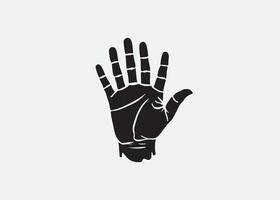 AI generated Silhouette of a hand vector
