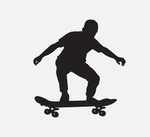 AI generated skateboarder silhouette vector