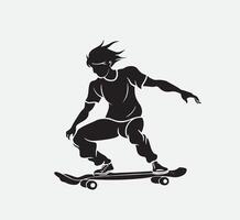 ai generado skater silueta vector