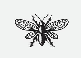 ai generado mosca aislado en blanco vector