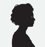 AI generated Silhouette of a woman vector