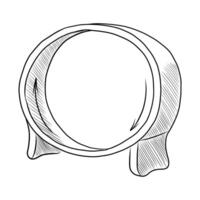 BLACK AND WHITE VECTOR DRAWING OF A RUNNING WHEEL FOR PETS