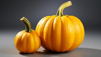 AI generated Autumn vibrant celebration pumpkin, squash, and gourd decoration generated by AI photo