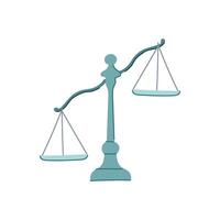 compare balance scale cartoon vector illustration