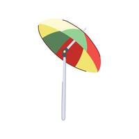 holiday beach umbrella cartoon vector illustration