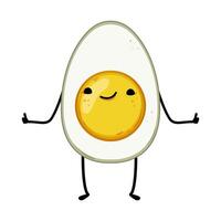 smile egg character cartoon vector illustration