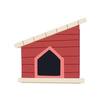 puppy dog house cartoon vector illustration