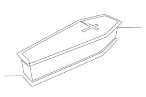 The casket marked with a cross vector