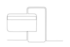 Transactions using electronic ATM cards vector