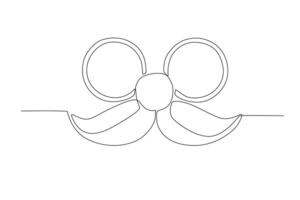 Mustache worn by clowns vector