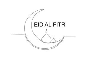 Eid al Fitr is symbolized by the mosque vector