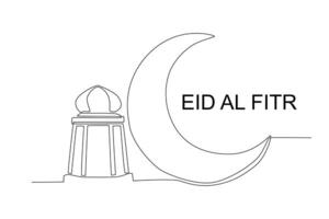 Moon and symbolize symbol of mosque dome vector