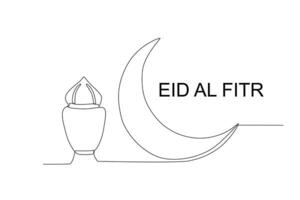 The moon symbol above the mosque vector