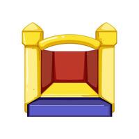 game inflatable castle cartoon vector illustration