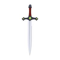 game medieval sword cartoon vector illustration