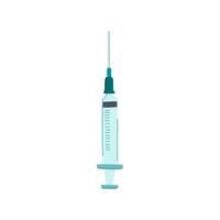 vaccine syringe cartoon vector illustration