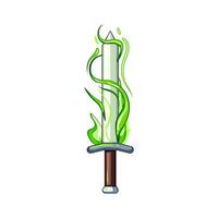 cut sword effect cartoon vector illustration