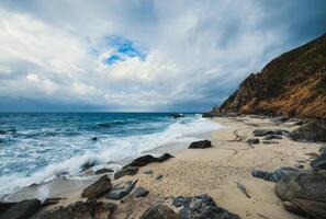 Ocean stormy in the island photo