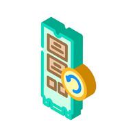 data recovery repair computer isometric icon vector illustration