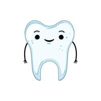 dentist tooth character cartoon vector illustration