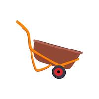 equipment wheelbarrow cartoon vector illustration