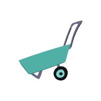 rusty wheelbarrow cartoon vector illustration