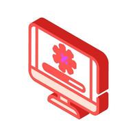 software updates repair computer isometric icon vector illustration