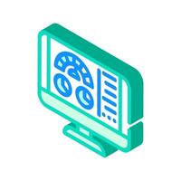 pc optimization repair computer isometric icon vector illustration