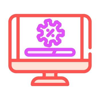 software actualizaciones reparar computadora color icono vector ilustración