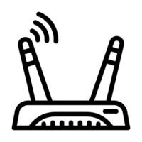 wireless setup repair computer line icon vector illustration