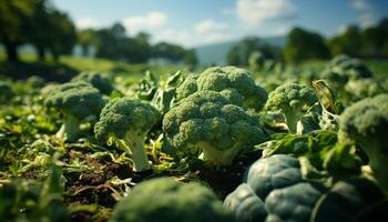 ai generado Fresco vegetales desde el granja, naturaleza sano gastrónomo ingredientes generado por ai foto